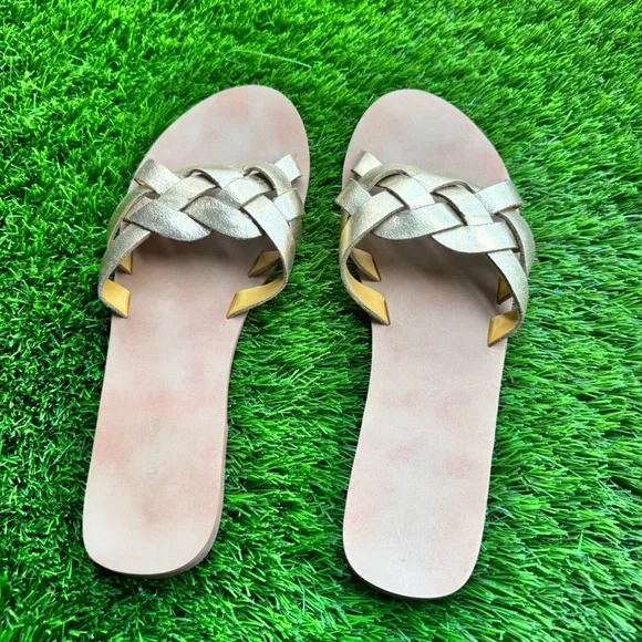 PRETTYLITTLETHING GOLD PLATTED MULE SANDAL - Picture 4 of 7